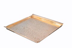 Birks Hollywood Regency Silver Plate Textured Rectangular Serving Tray America