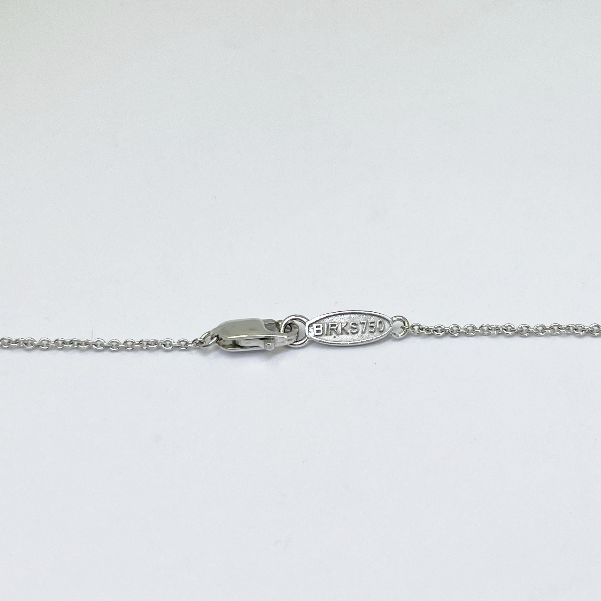 Birks long collier station à diamants double face Bon état - En vente à Coral Gables, FL