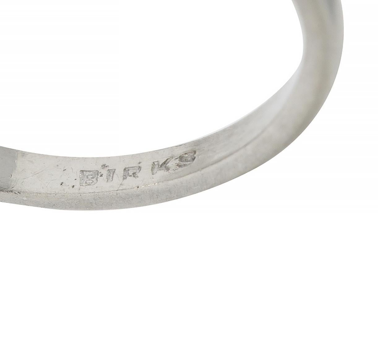 Birks Maison Mid-Century 2.88 CTW Heart Cut Diamond Platinum Engagement Ring GIA For Sale 4