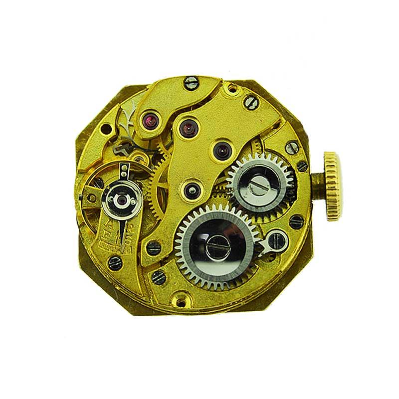 Birks of Canada 14 Karat Yellow Gold Art Deco Watch with Original Mesh Bracelet 2