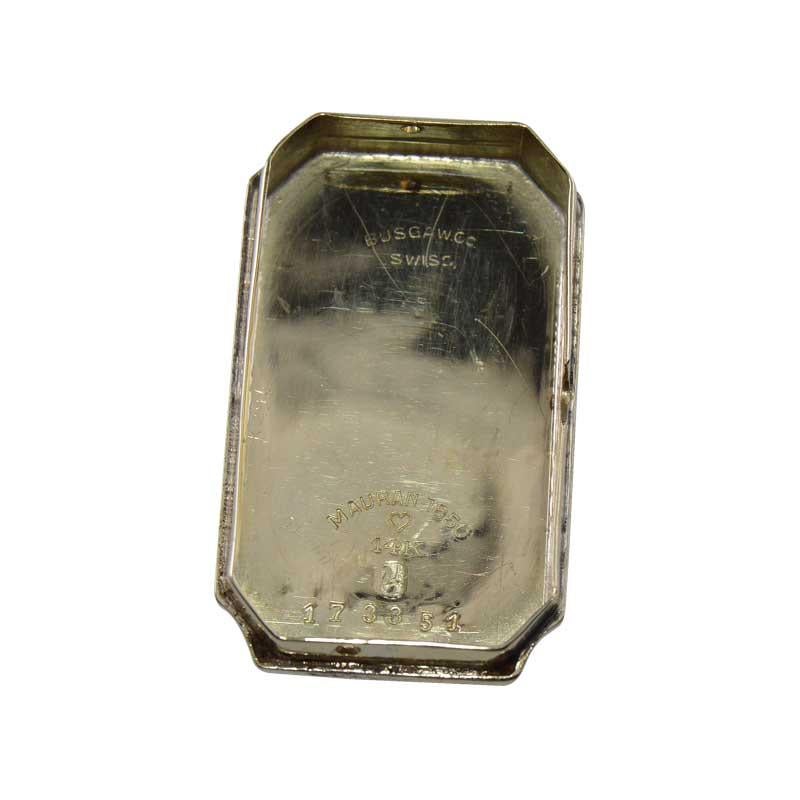 Birks of Canada 14kt. Solid Gold Art Deco Tank Style Watch, circa 1930's 11