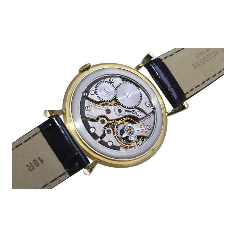 Birks of Canada Art Deco 18Kt. Solid Gold Chronograph with Enamel Dial, 1930's For Sale 6