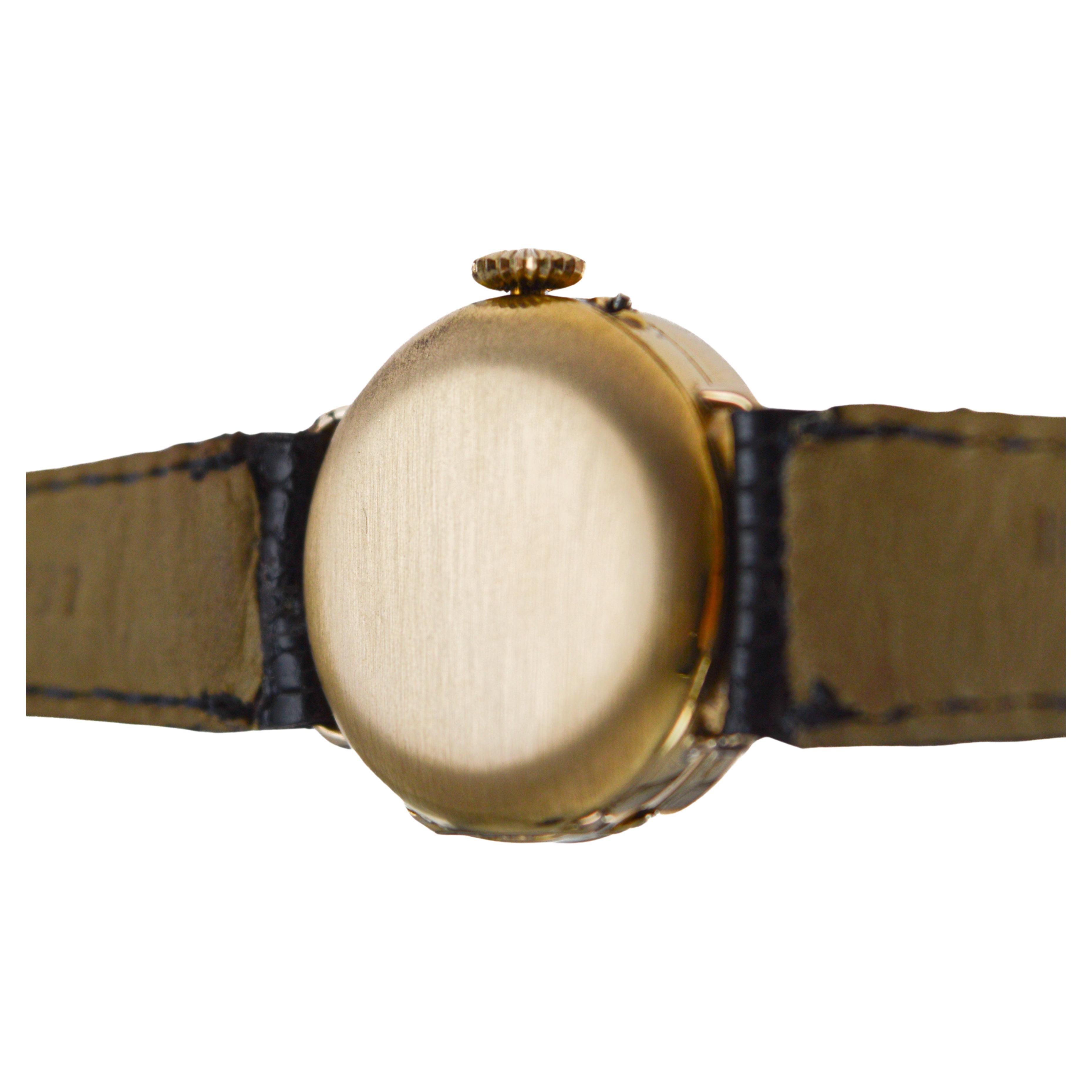 Birks of Canada Ladies 18Kt. Yellow Gold Pearl Bezel Dress Manual Watch, 1910s For Sale 8