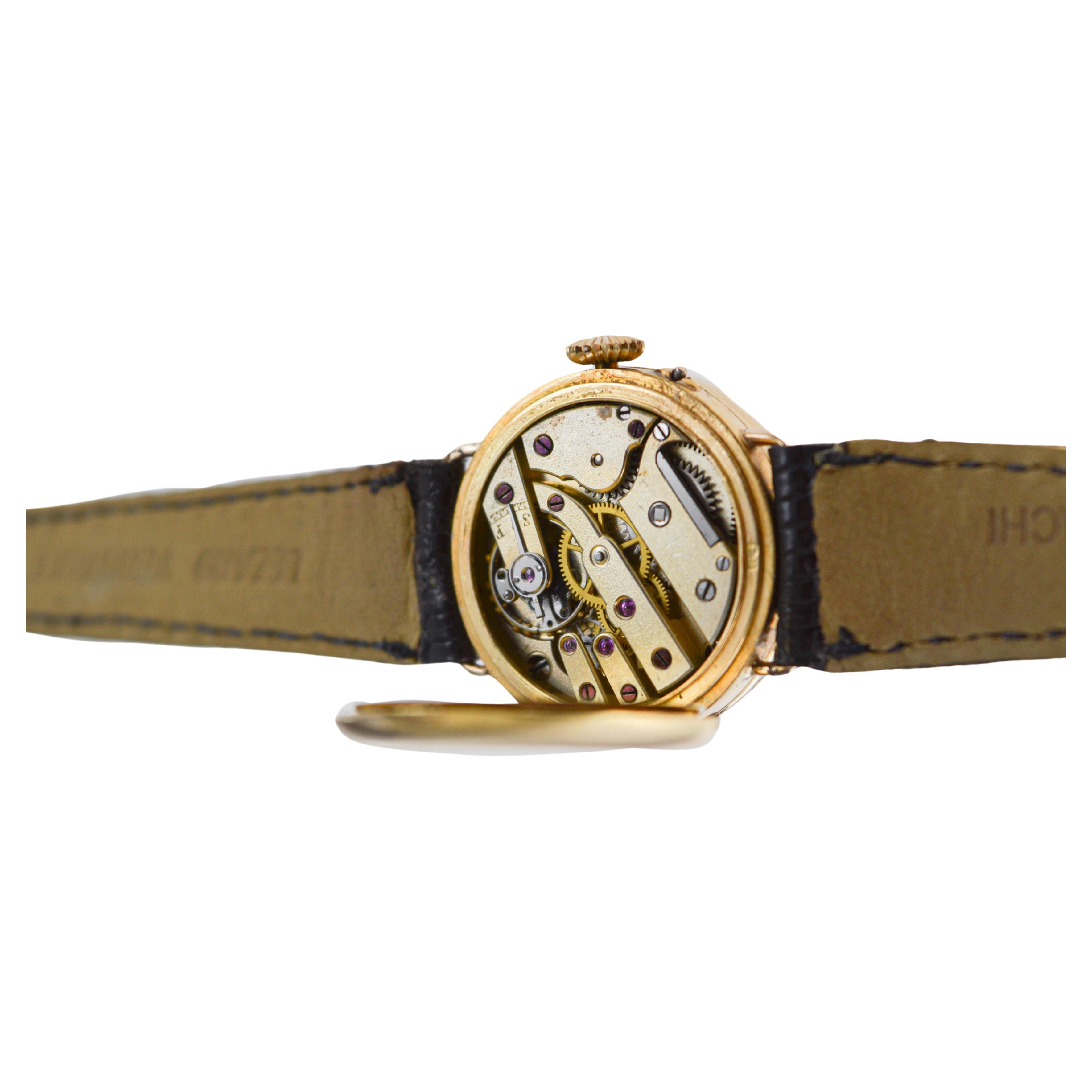 Birks of Canada Ladies 18Kt. Yellow Gold Pearl Bezel Dress Manual Watch, 1910s For Sale 14