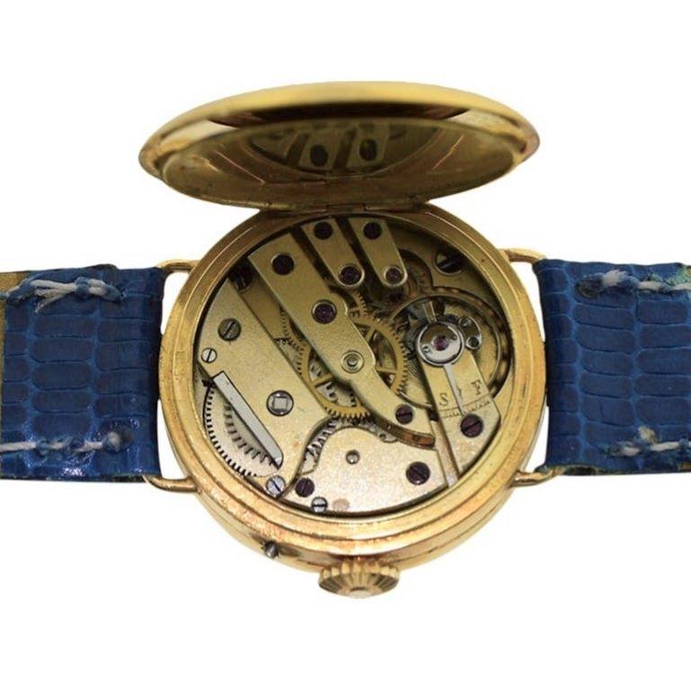 Birks of Canada Montre habillée manuelle à lunette en or jaune et perles, pour femmes, années 1920 en vente 3