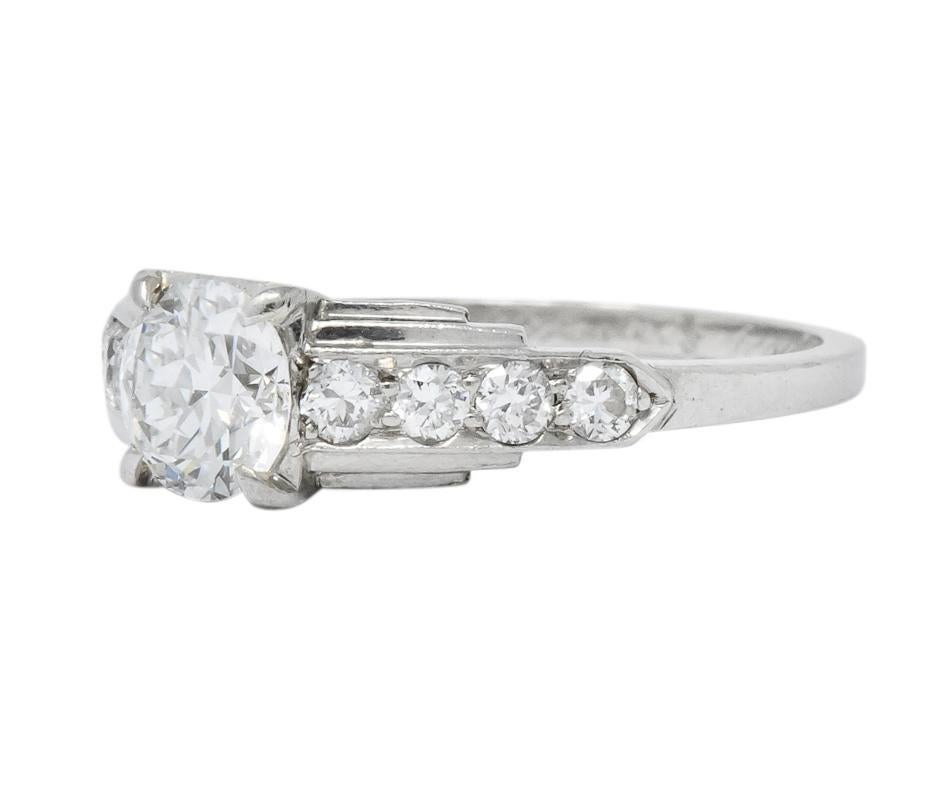 Birks Retro 0.82 Carat Diamond Platinum Engagement Ring 1