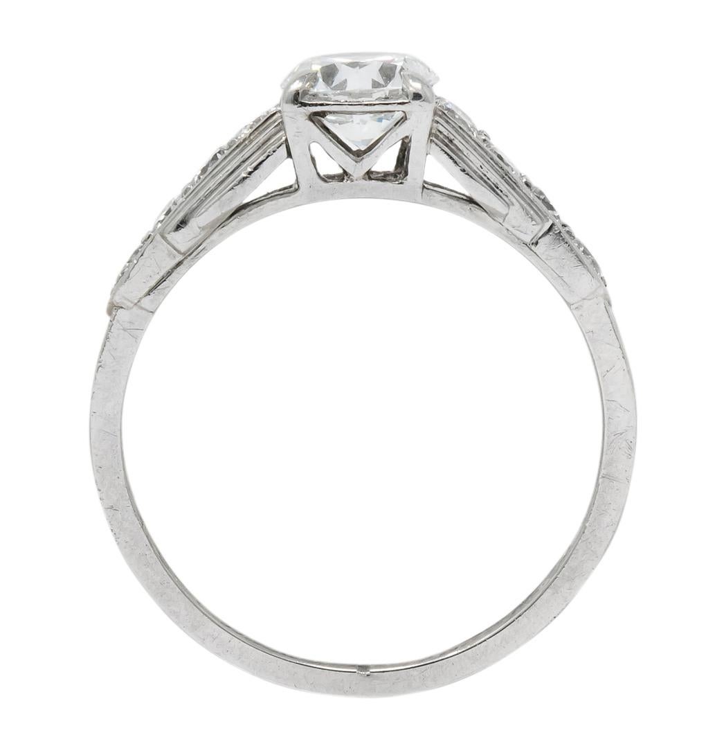 Birks Retro 0.82 Carat Diamond Platinum Engagement Ring 3