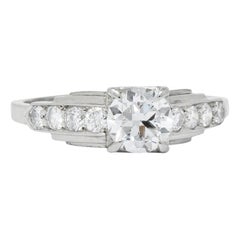 Birks Retro 0.82 Carat Diamond Platinum Engagement Ring
