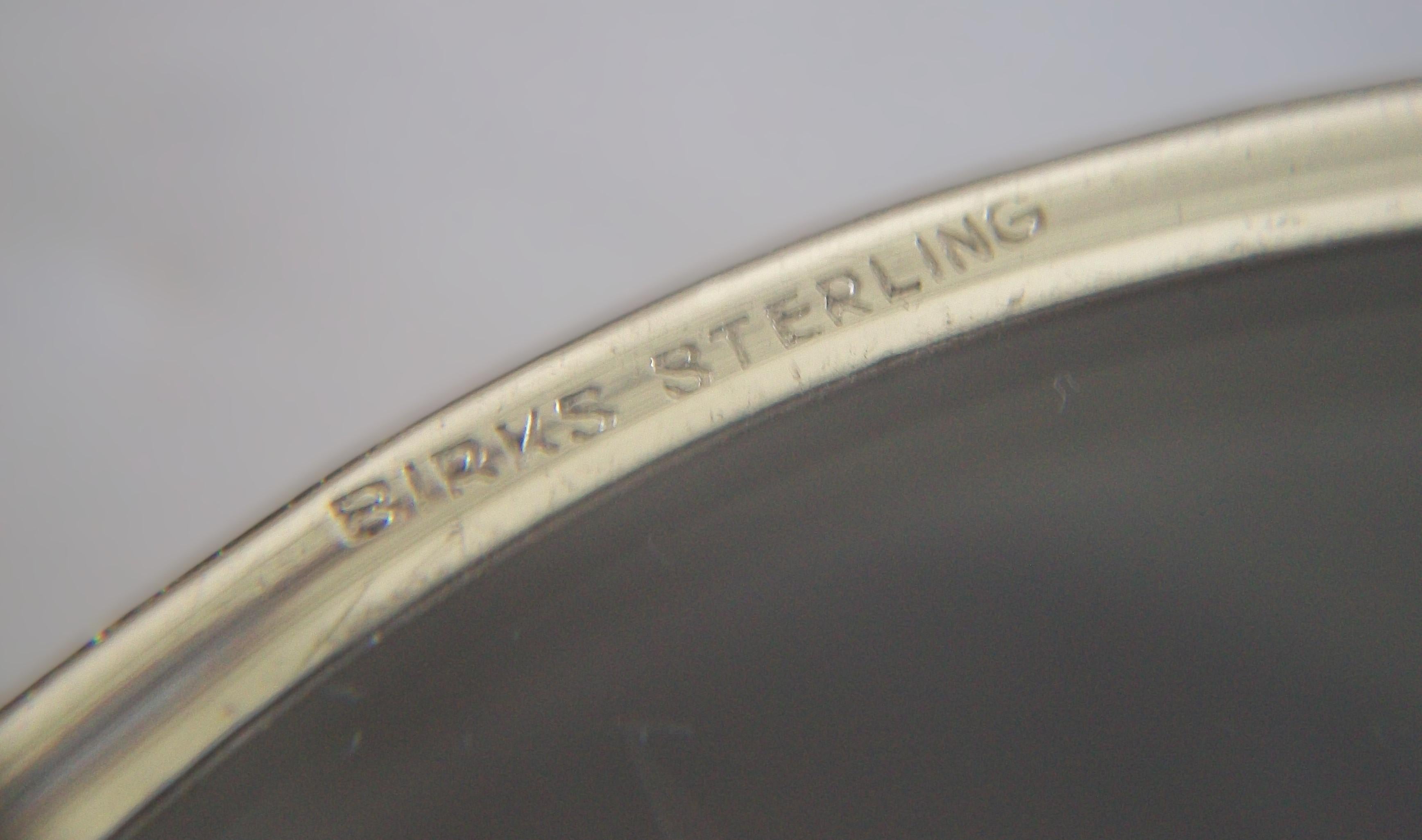 BIRKS - Set of Four Sterling Silver & Cut Glass Coasters - Canada - 20th Century For Sale 5