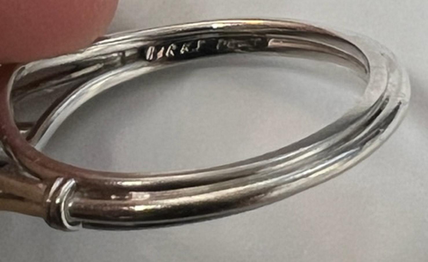 Birks & Sons Art Deco Burma Sapphire Diamond Platinum Ring 1