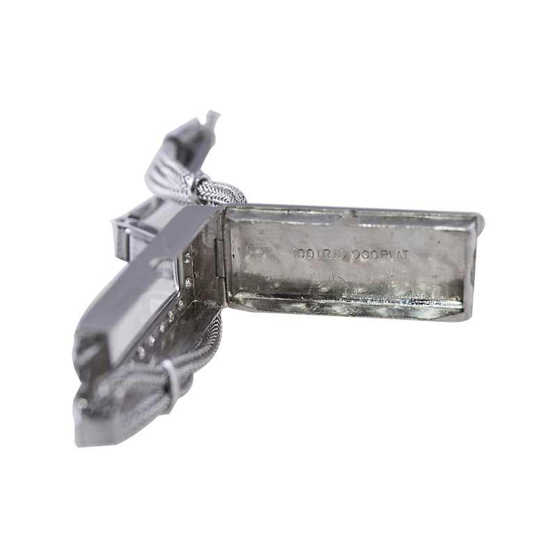 Henry Birks & Sons Platinum Art Deco Ladies Diamond Dress Watch from 1940's 5
