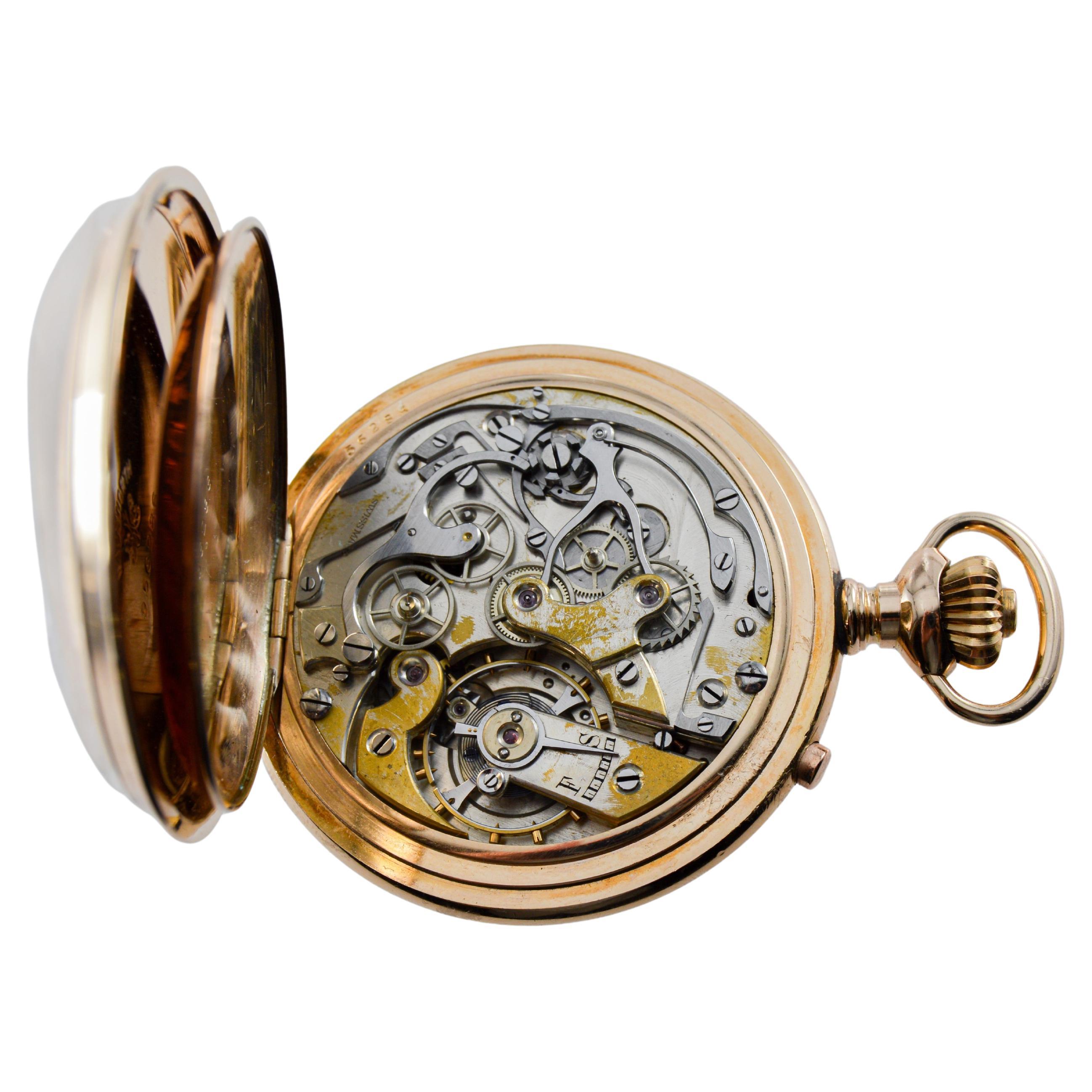 Birks & Son Split Seconds Pocket Watch Orologio del 1920 originale con quadrante impeccabile in vendita 10