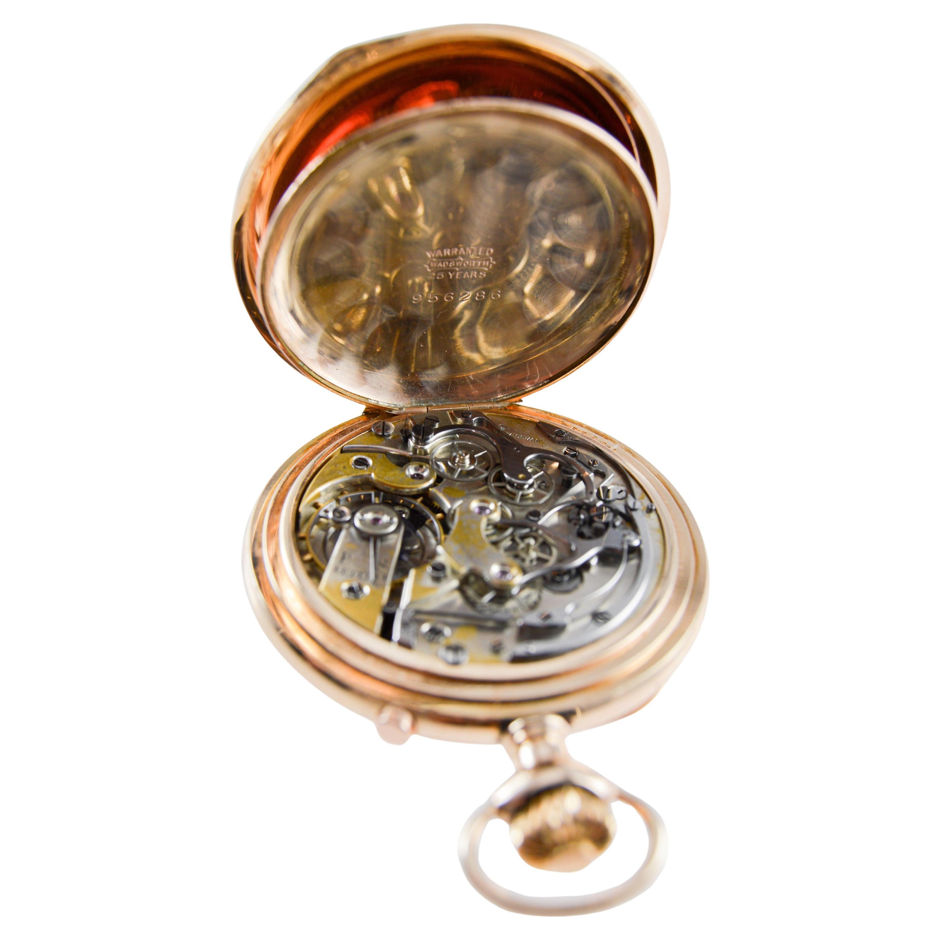Birks & Son Split Seconds Pocket Watch Orologio del 1920 originale con quadrante impeccabile in vendita 12