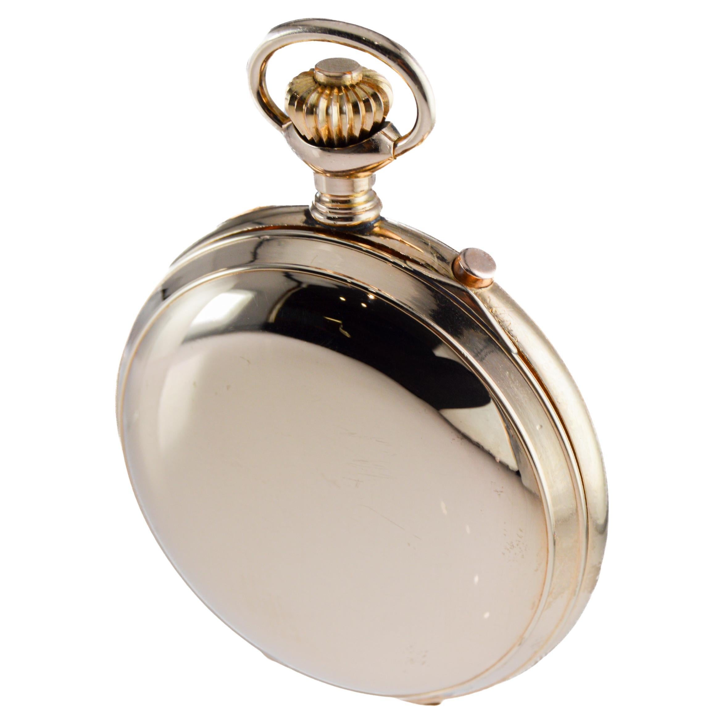Birks & Son Split Seconds Pocket Watch Orologio del 1920 originale con quadrante impeccabile in vendita 5