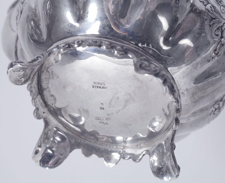 Birks Sterling Silver Repoussé 5Piece Coffee Tea Set Fabulous Estate