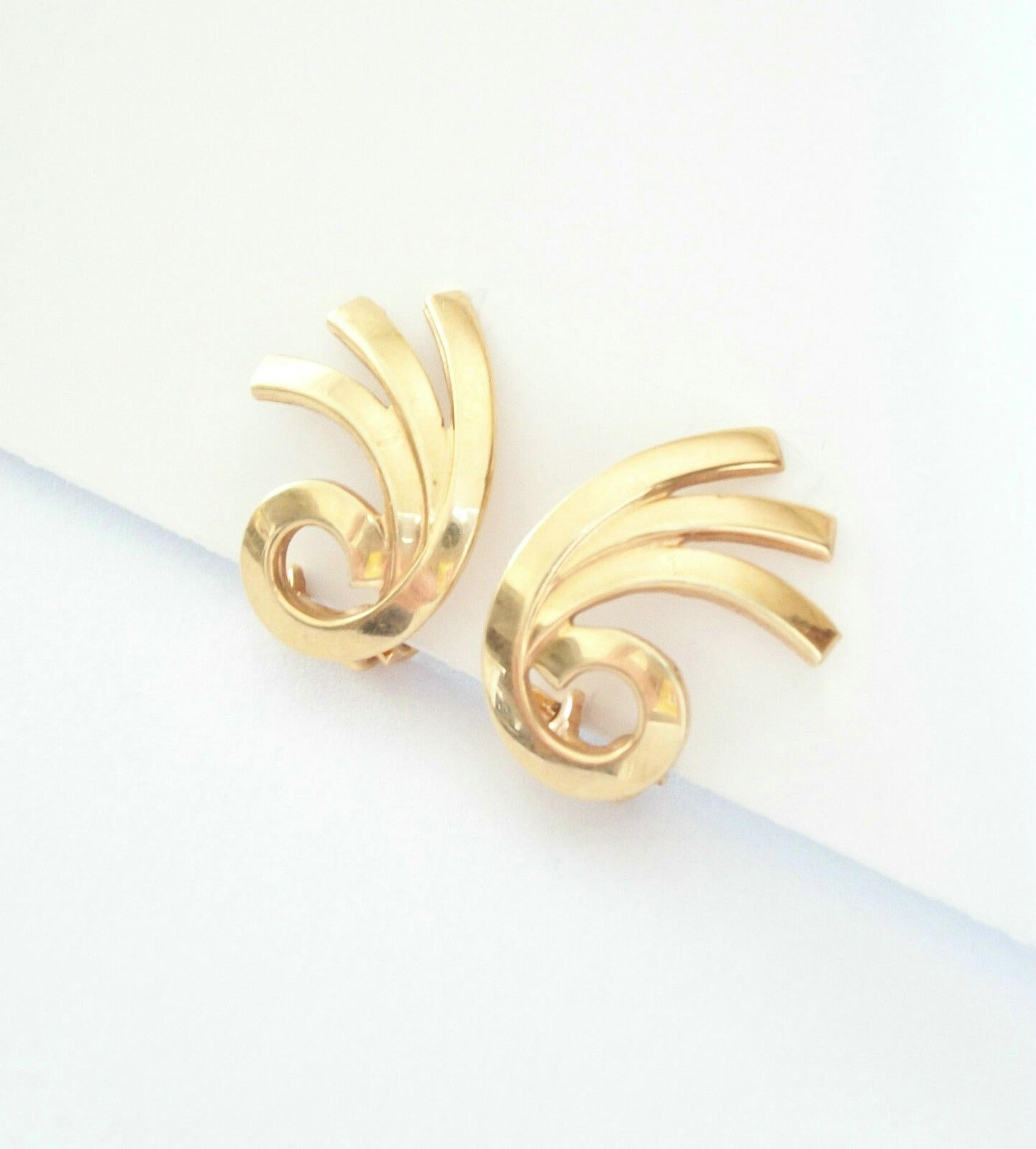 1pair Fashionable Exaggerated Spiral Hoop Earrings Suitable For Daily Wear  | SHEIN