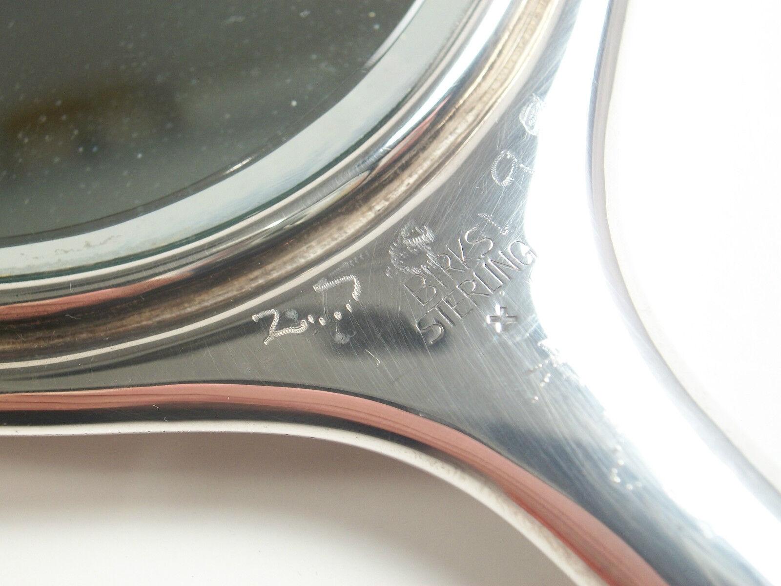 Birks, Vintage Sterling Silver Hand Mirror, D Monogram, Canada, 20th Century For Sale 4