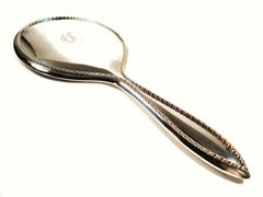 BIRKS – Vintage-Handspiegel aus Sterlingsilber – D-Monogramm – Kanada – 20. Jahrhundert