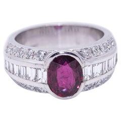 BIRMANIA White Gold and Ruby Ring
