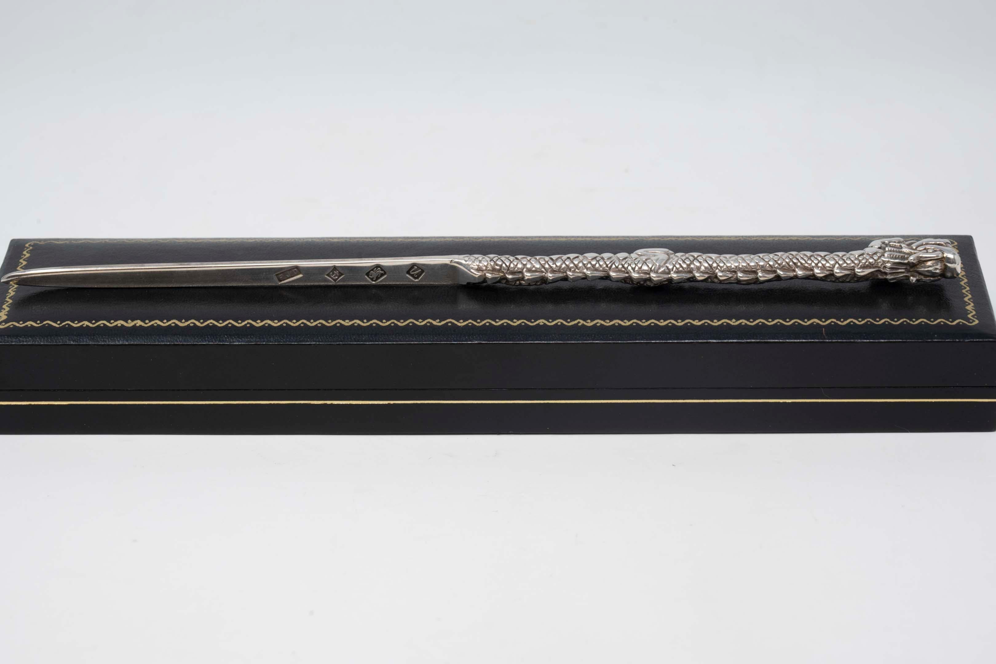 Birmingham 1994 Sterling Silver Letter Opener In Good Condition For Sale In Montreal, QC