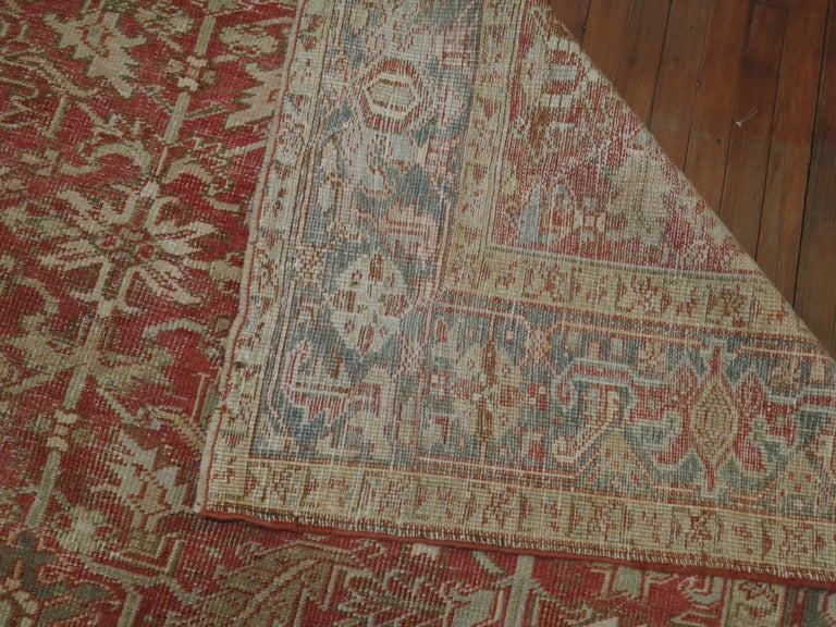 Birmingham Brick Red Color Persian Heriz Oriental Antique Room Carpet