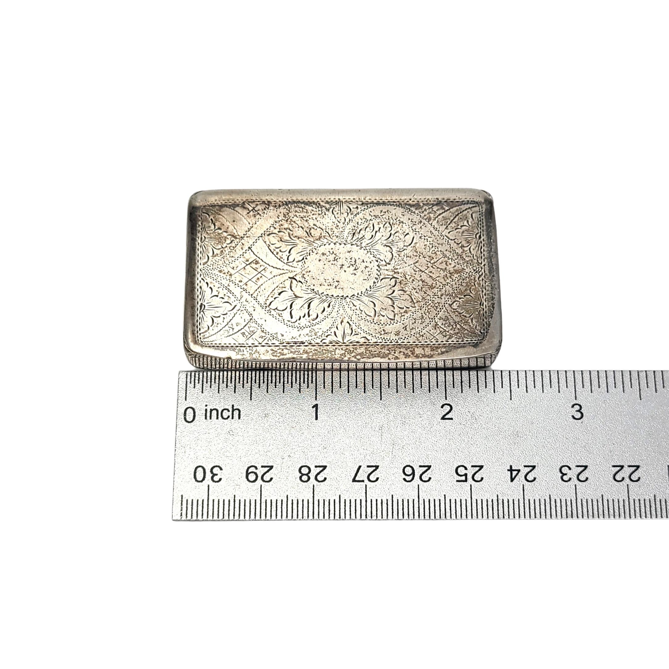 Birmingham Inghilterra Edward Smith - Argento Sterling Trinket/Snuff Box in vendita 7