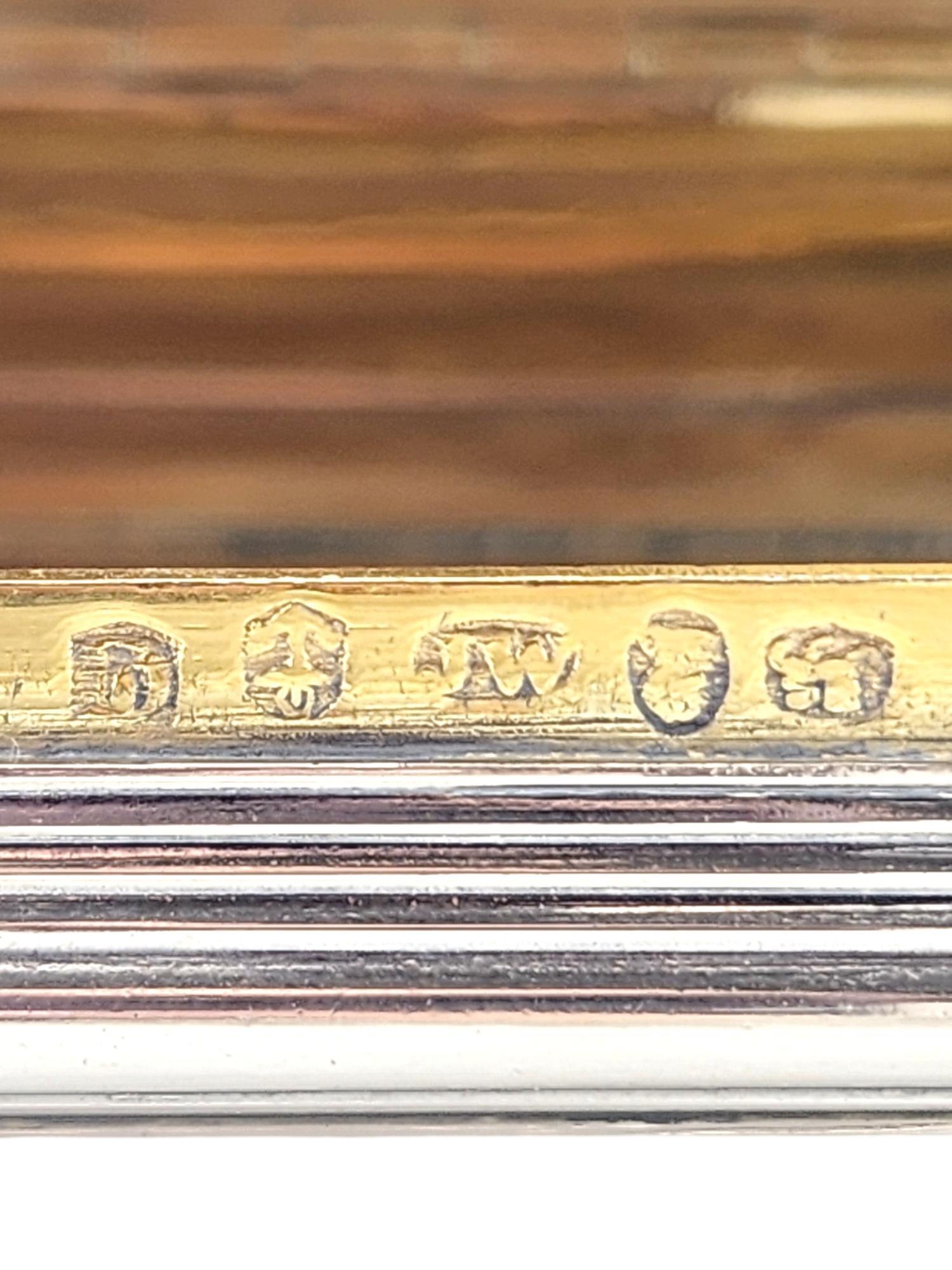 Birmingham Inghilterra Joseph Willmore 1842 Tabacchiera in argento sterling #18693 in vendita 3