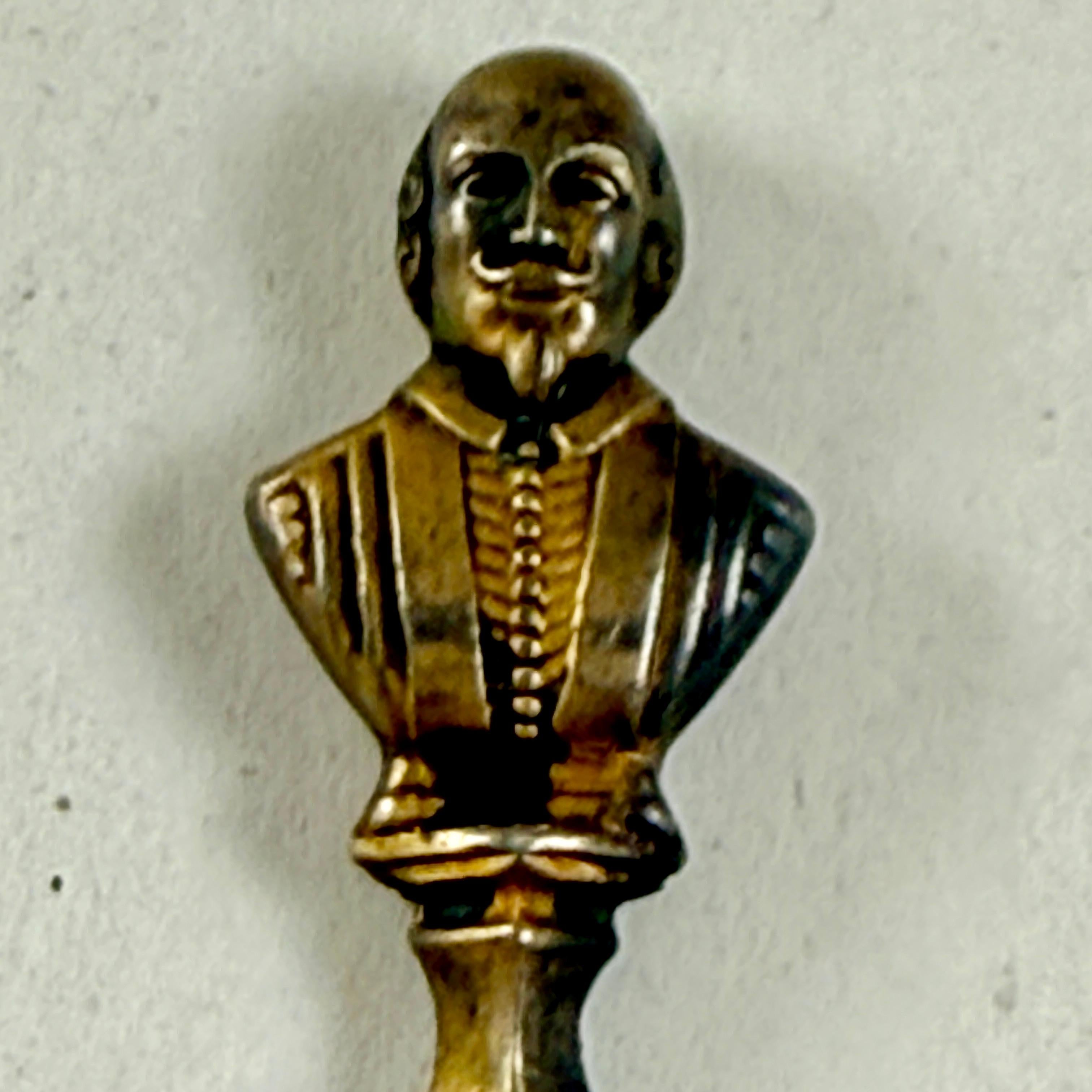 Birmingham English Brass Shakespeare Letter Knife-Bookmark, dated 1902 In Good Condition For Sale In Philadelphia, PA