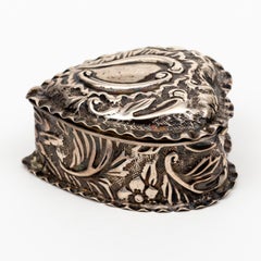 Birmingham English Sterling 18th Century Heart Box