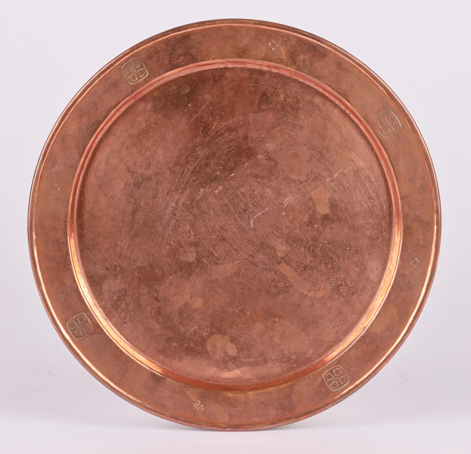 Birmingham Guild Arts & Crafts Copper Paten or Tray For Sale 3