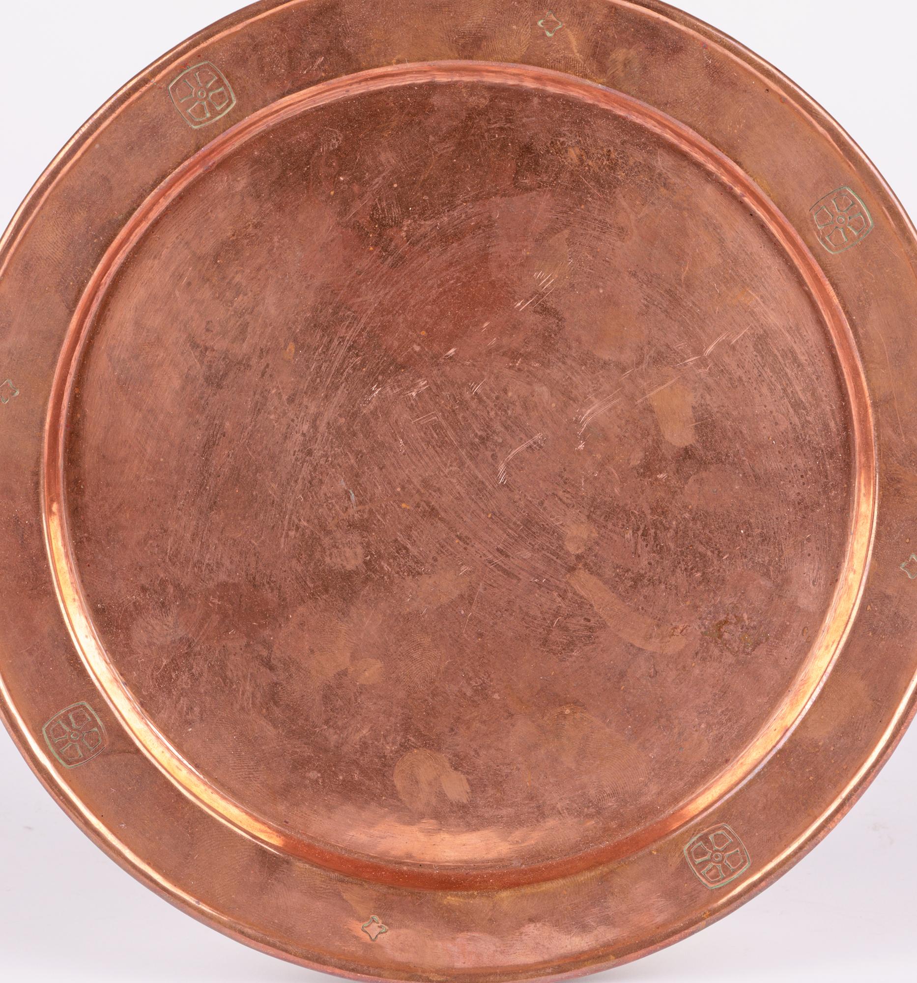 Birmingham Guild Arts & Crafts Copper Paten or Tray For Sale 2
