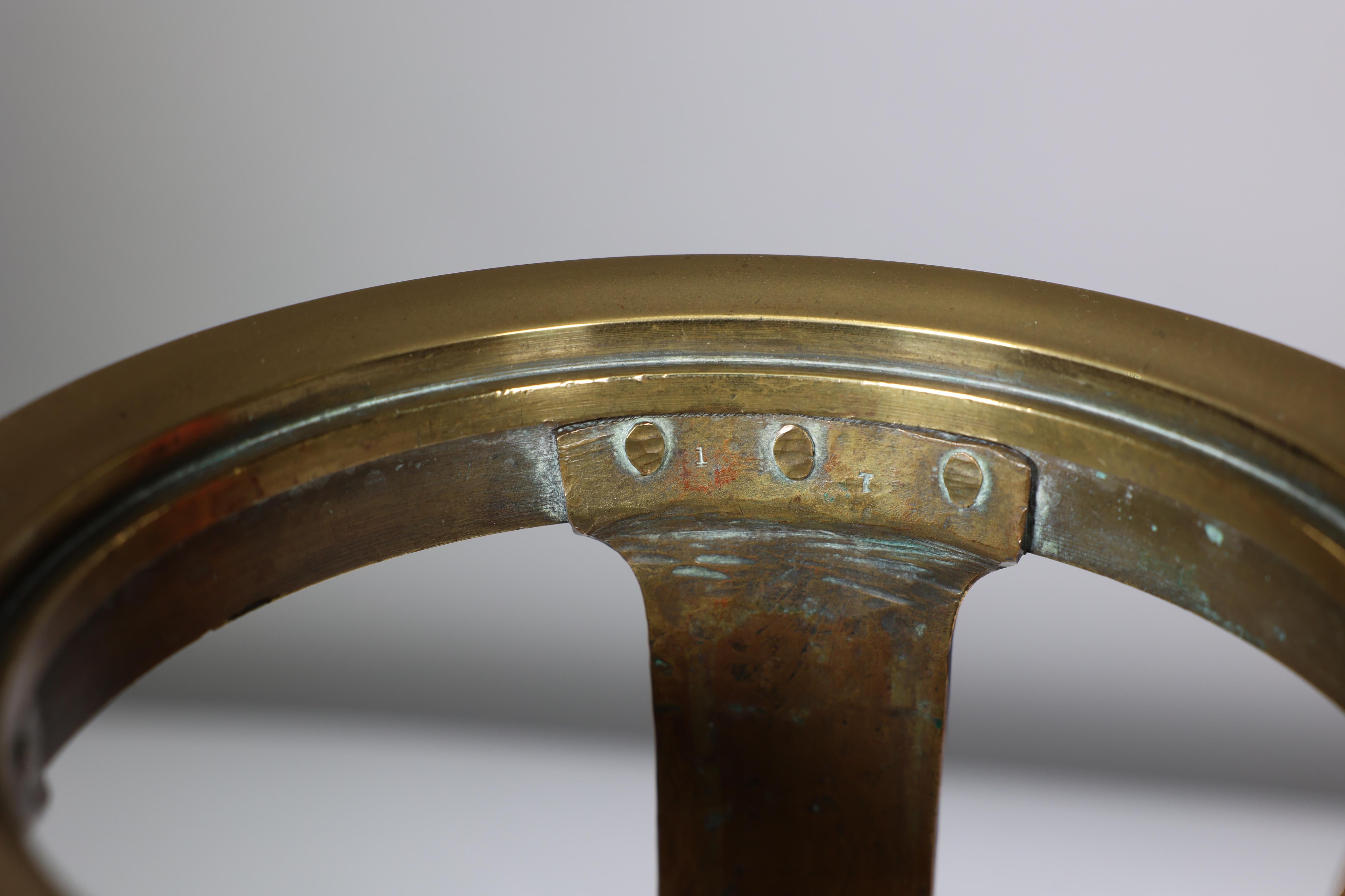Early 20th Century Arthur Dixon Birmingham Guild of Handicraft. Rare Arts & Crafts brass table lamp For Sale