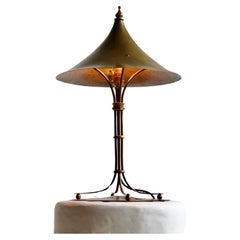 Lampe n° 7 de la Guild of Handicraft de Birmingham attribuée à Arthur Dixon, vers 1893