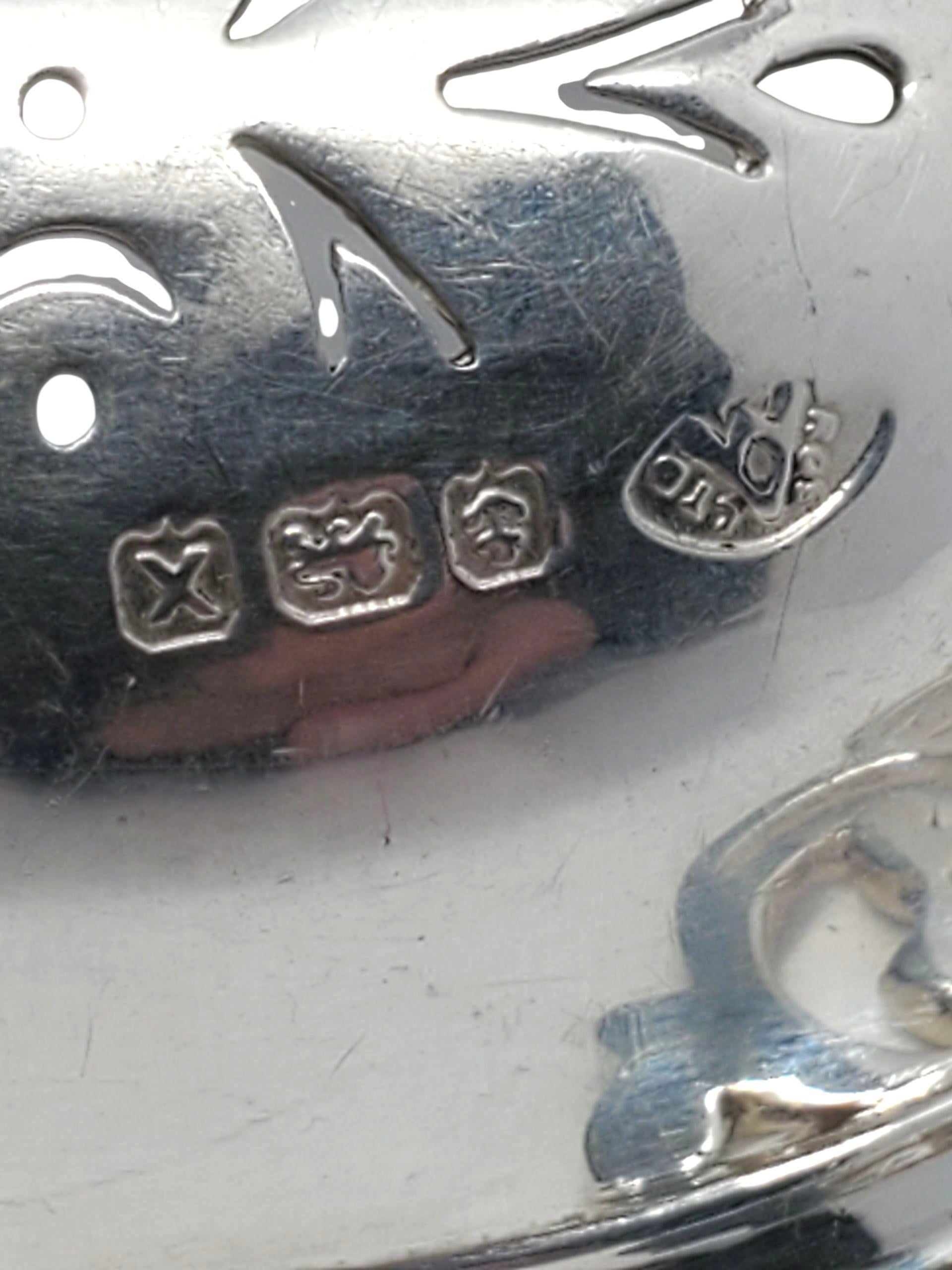 Colino da tè in argento Sterling di Birmingham #22673 in vendita 2