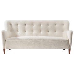 Birte Iversen 1940s Vintage Danish Boucle Sofa