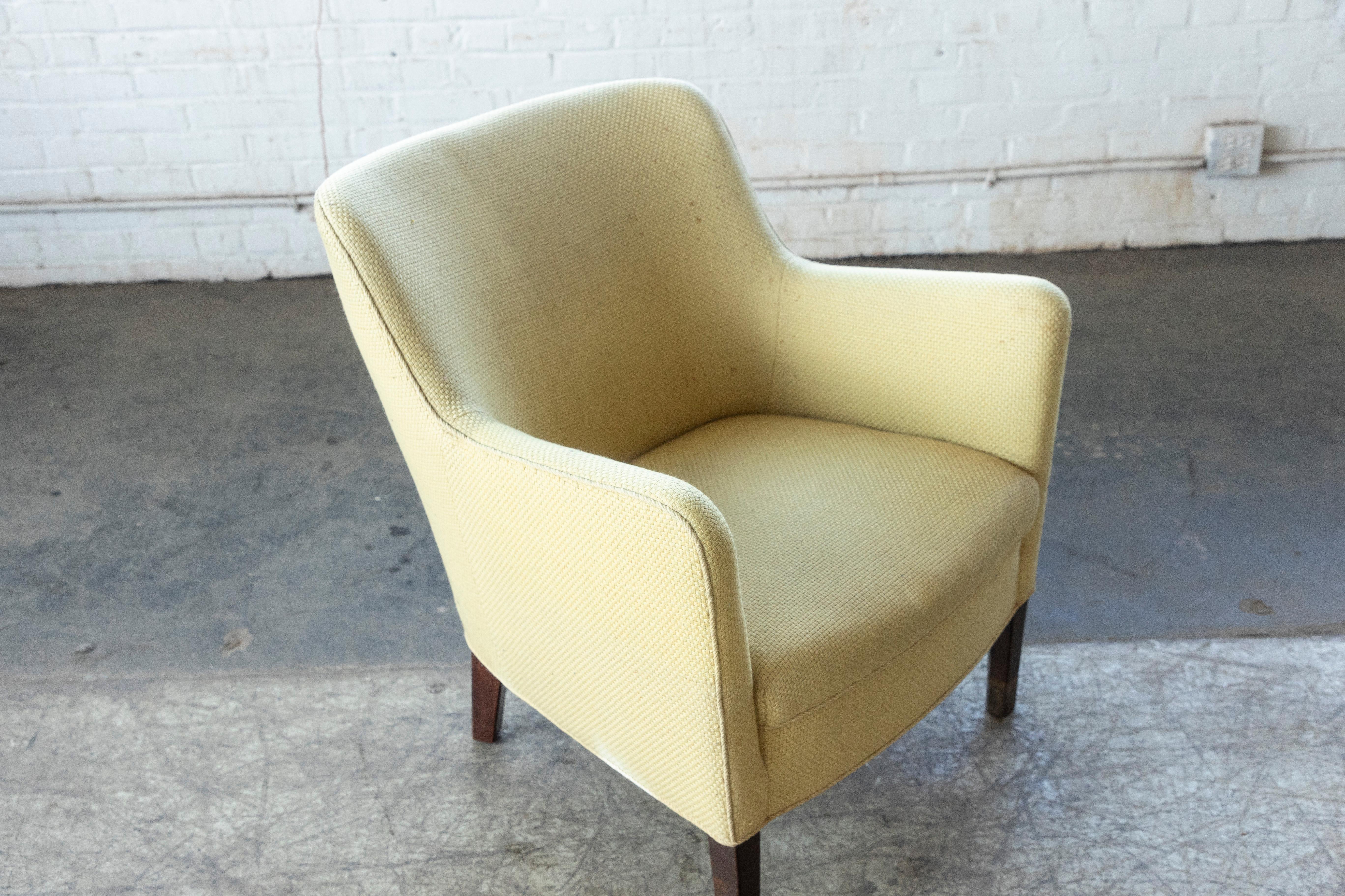 Birte Iversen Attributed Classic Danish 1950s Lounge Chair In Good Condition In Bridgeport, CT