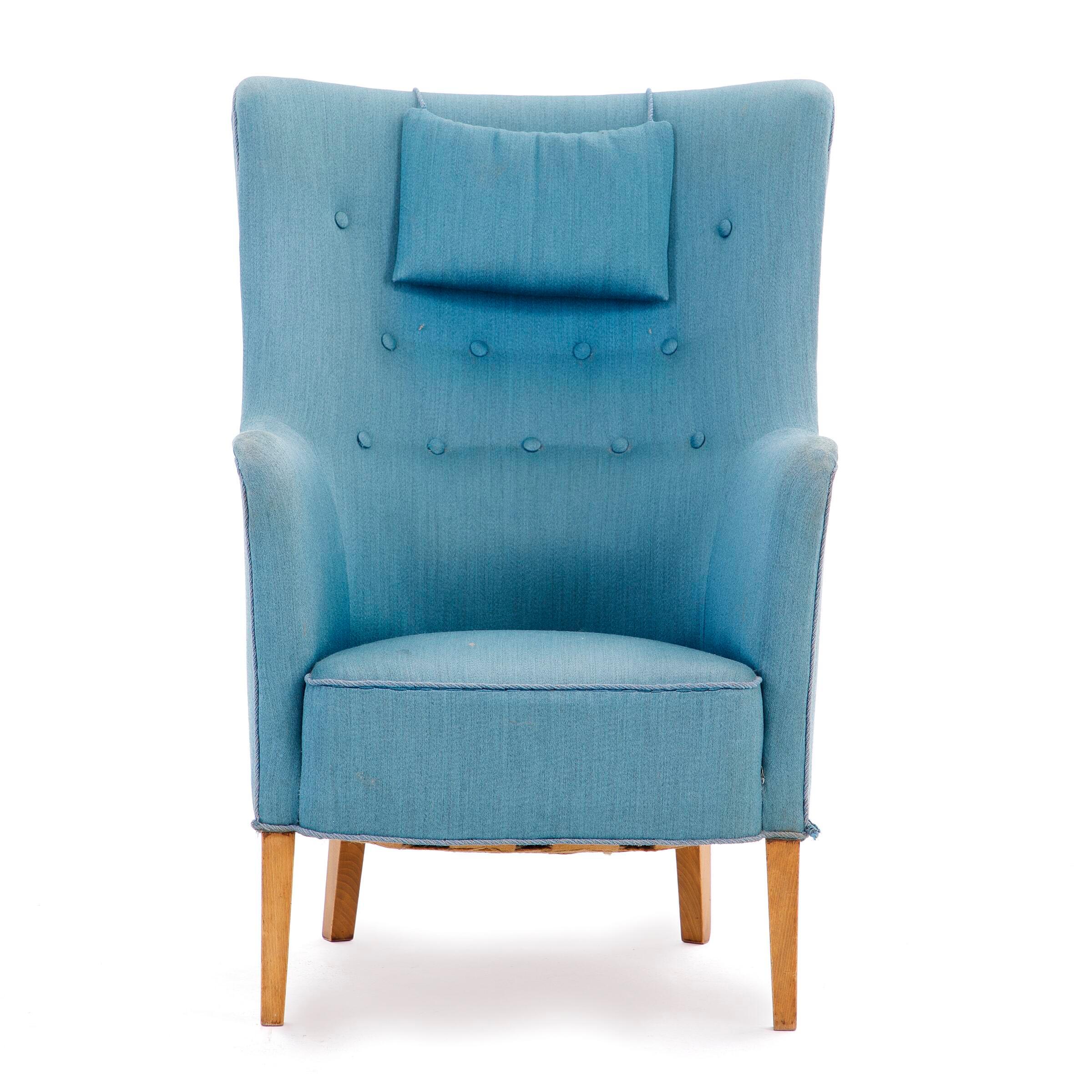 Silla de salón clásica danesa de los años 50 Birte Iversen Escandinavo moderno en venta