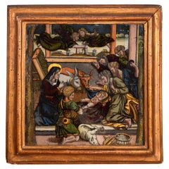 Birth of Christ, Painted Glass, After School of Raimondi, Marcantonio