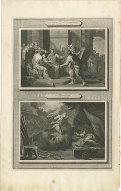 Birth of John the Baptist & Angel Appearing to Joseph, Pieter Mortier, ca. 1700