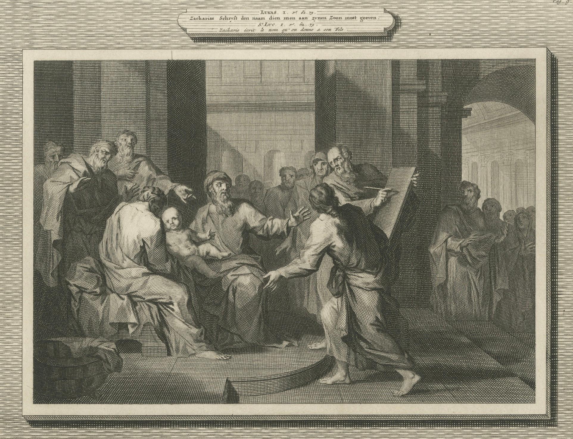 Naissance de I Johns et apparition de l'Angel à Joseph, Pieter Mortier, vers 1700 en vente 1