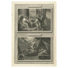 Birth of John the Baptist & Angel Appearing to Joseph, Pieter Mortier, ca. 1700