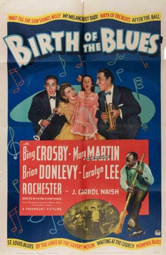 Birth of the Blues Vintage Poster, Lithographic Design, 1941, USA