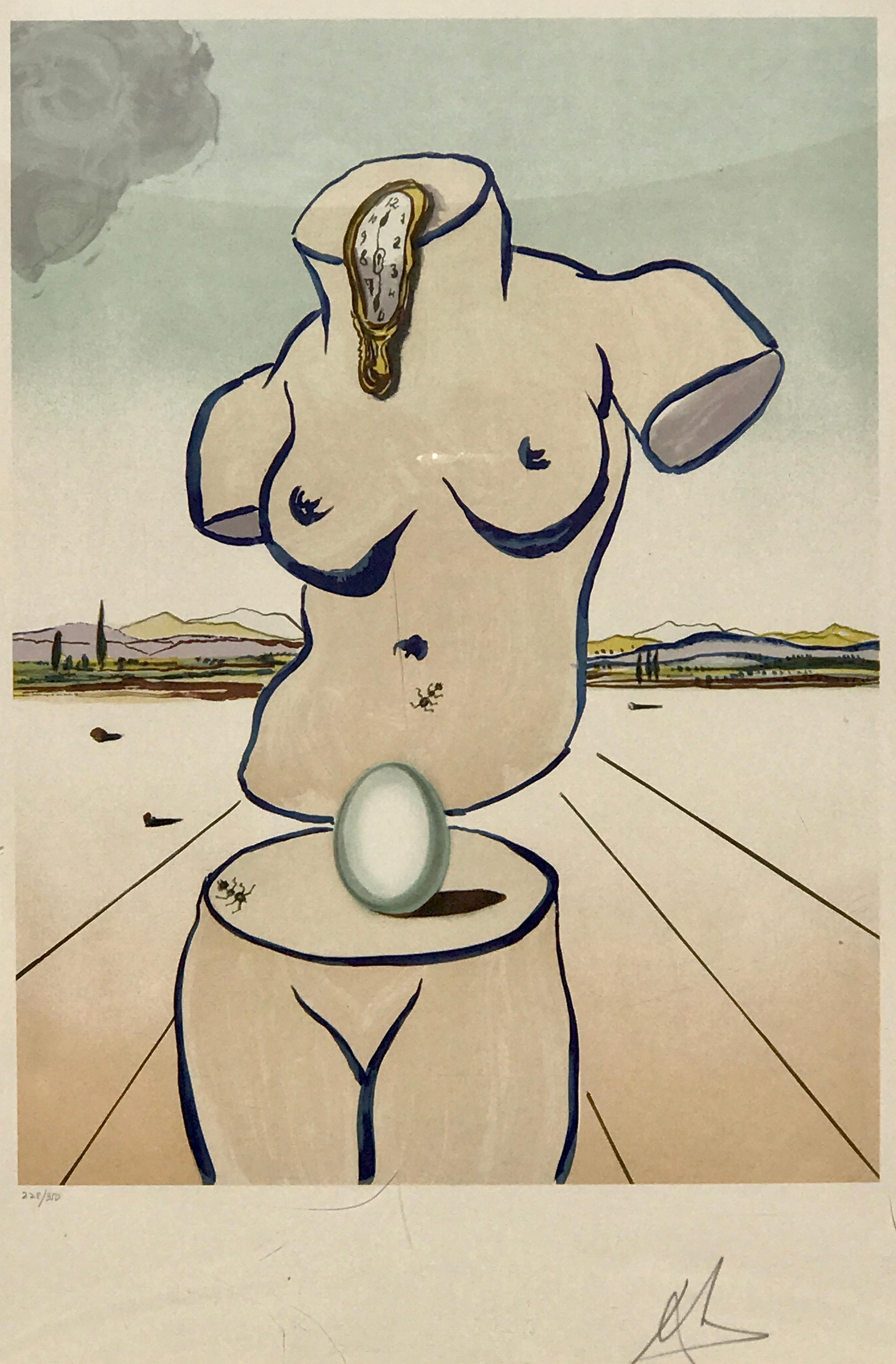 Late 20th Century Birth of Venus Lithograph by Salvador Dalí