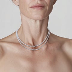 Birthstone June Pearl Moonstone Double Long Necklace