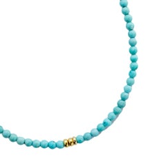 Pietra di nascita di dicembre Bracciale in turchese in oro 18 carati - by Bombyx House