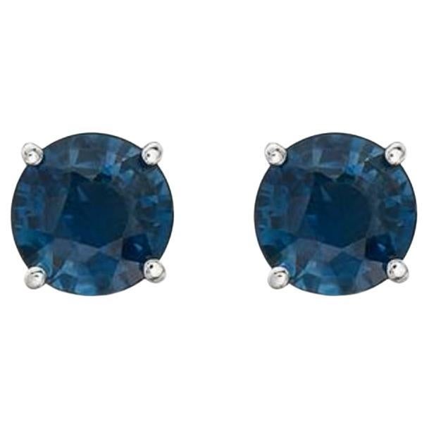 Birthstone-Ohrringe mit blauem Beeren-Saphir-Set aus 14 Karat Vanilla Gold