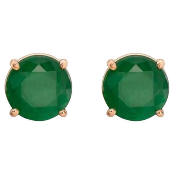 Birthstone Earrings Featuring COSTA Smeralda Emeralds For Sale