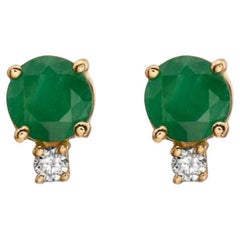 Birthstone Earrings featuring Costa Smeralda Emeralds Nude Diamonds