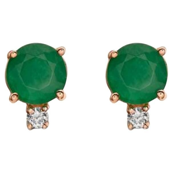 Birthstone Earrings featuring Costa Smeralda Emeralds Nude Diamonds For Sale