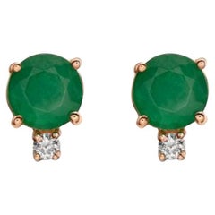 Birthstone Earrings featuring Costa Smeralda Emeralds Nude Diamonds